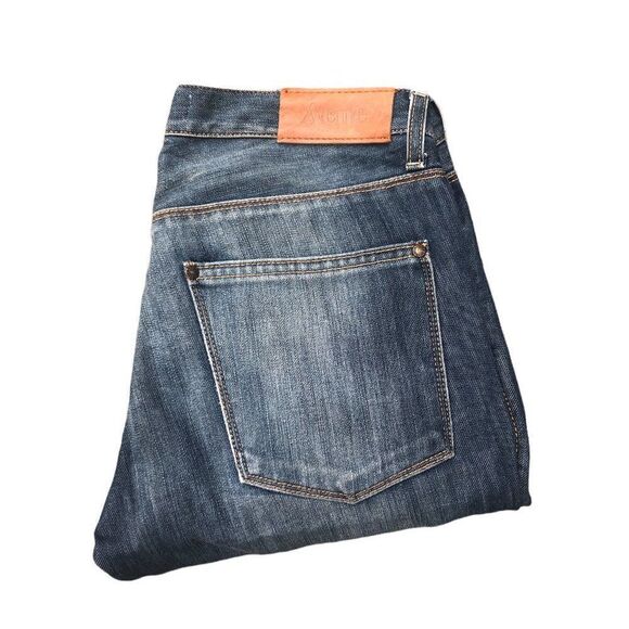 Acne Studios Designer Jeans Max Shaved Size 31 Blue - Picture 9 of 14